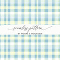 Blue Green Plaid Design Seamless Pattern by Moore Mountain
