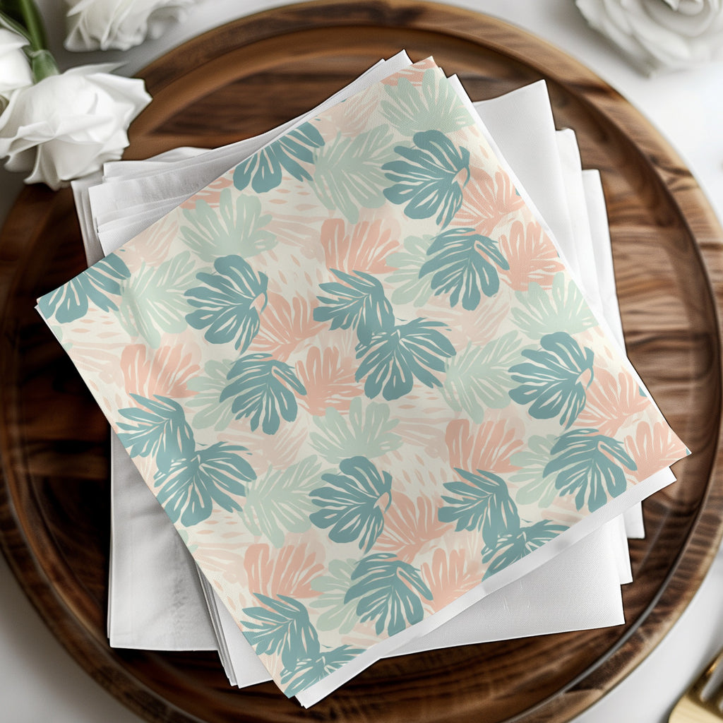 Floral Patterned Pastel Napkins for Elegant Table Settings
