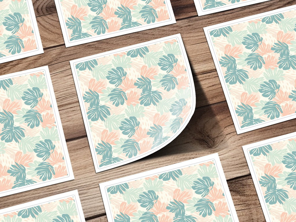 Colorful Leaf Pattern Abstract Art Print Product