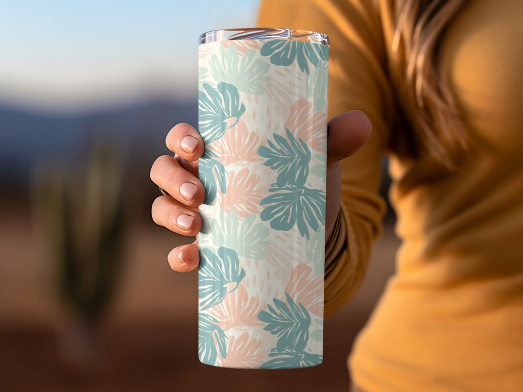 Stylish Tropical Leaves Insulated Tumbler for Everyday Use
