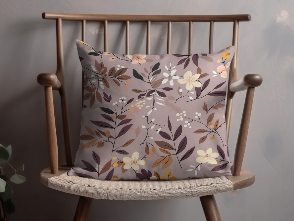 Floral Pattern Decorative Cushion Throw Pillow Cover
