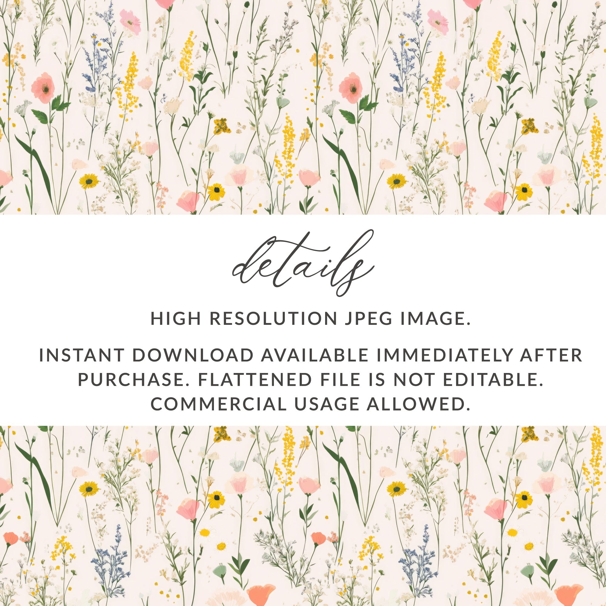 High Resolution Floral JPEG Image Instant Download