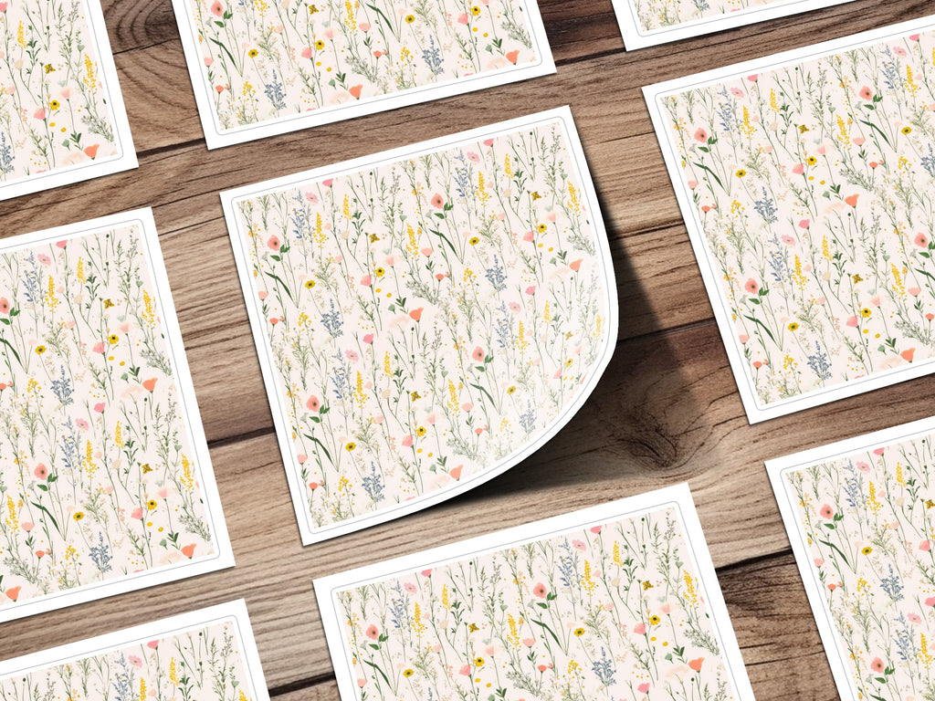 Floral and Botanical Pattern Sticker Sheet Product