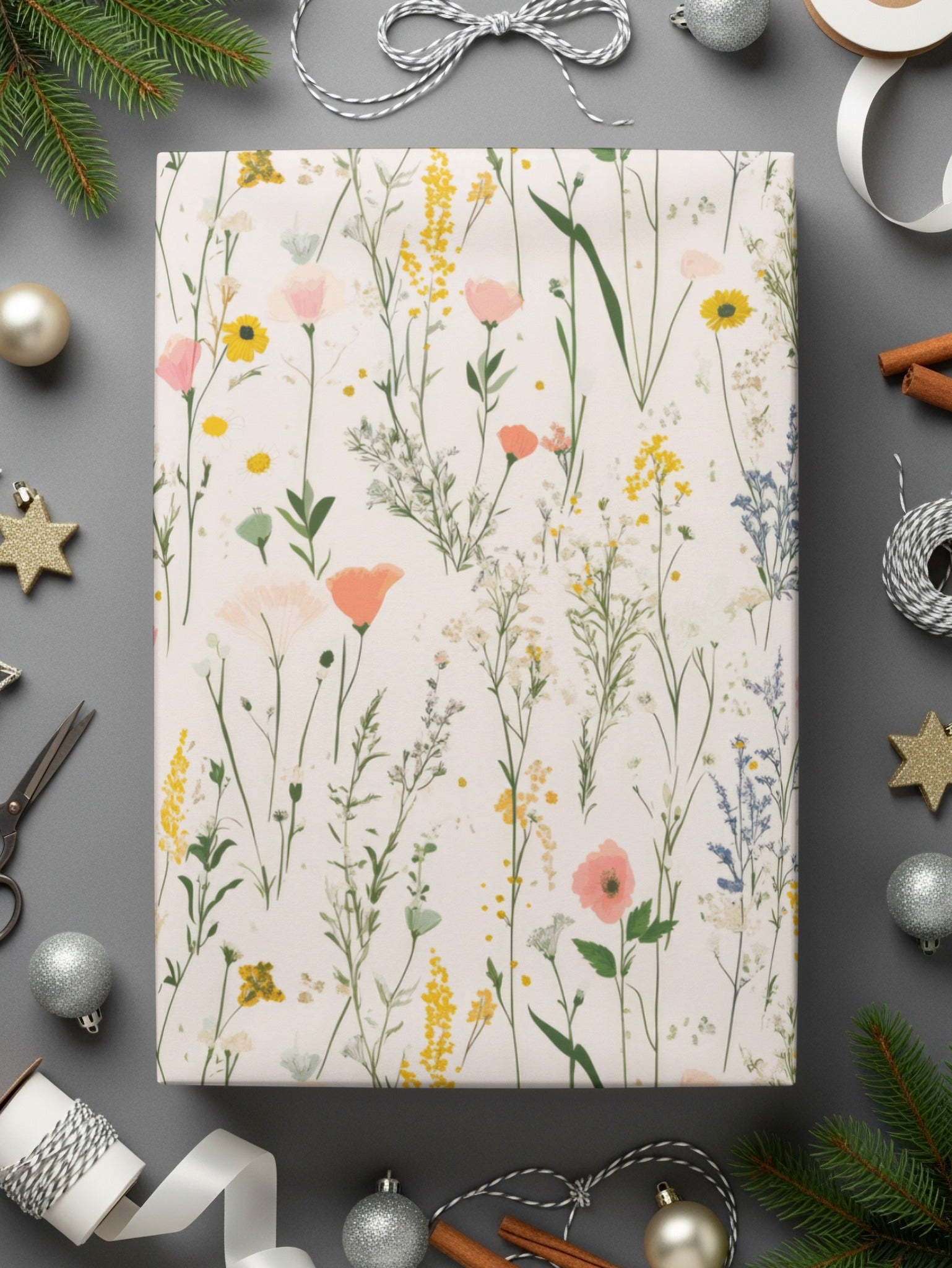 Floral Pattern Gift Wrap for Beautifully Wrapped Presents
