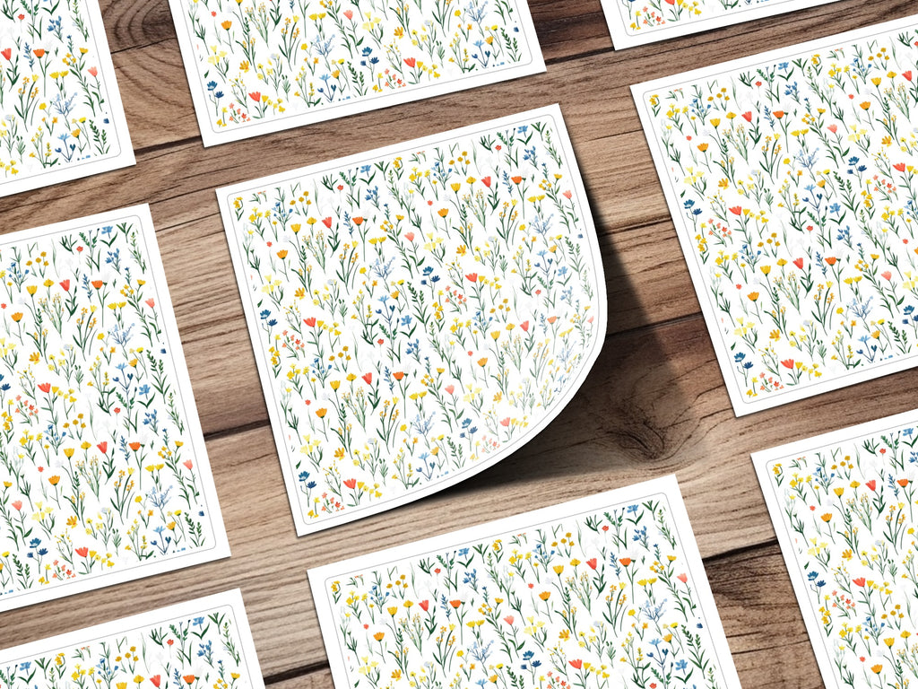 Colorful Floral Pattern on Decorative Paper product