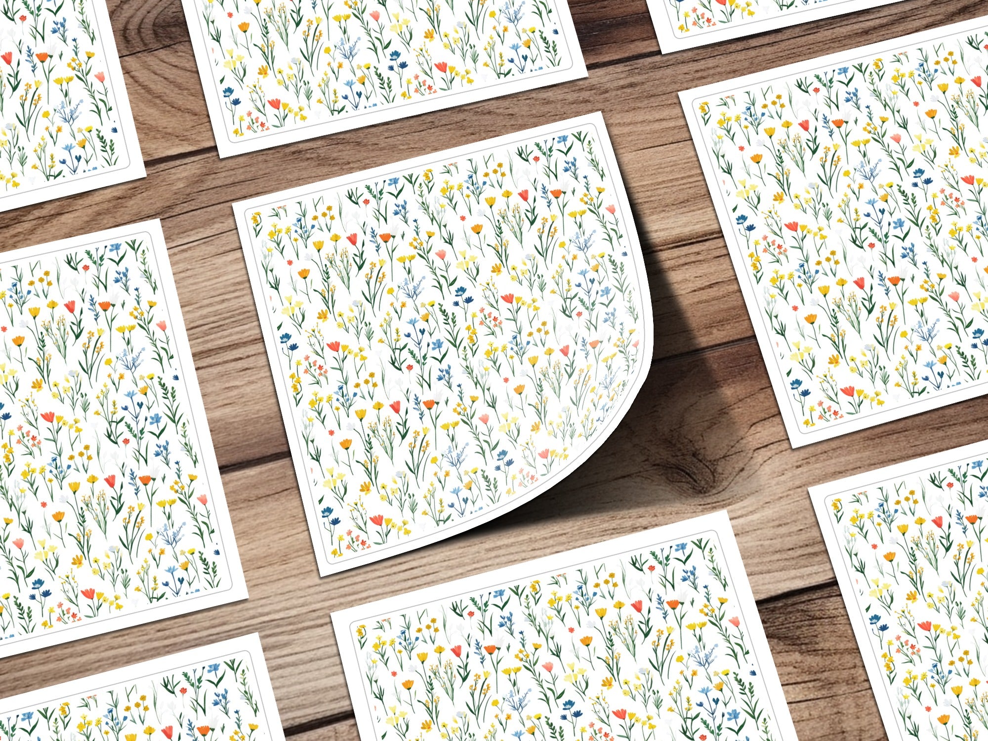 Colorful Floral Pattern on Decorative Paper product