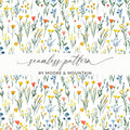 Colorful Floral Seamless Pattern by Moore & Mountain