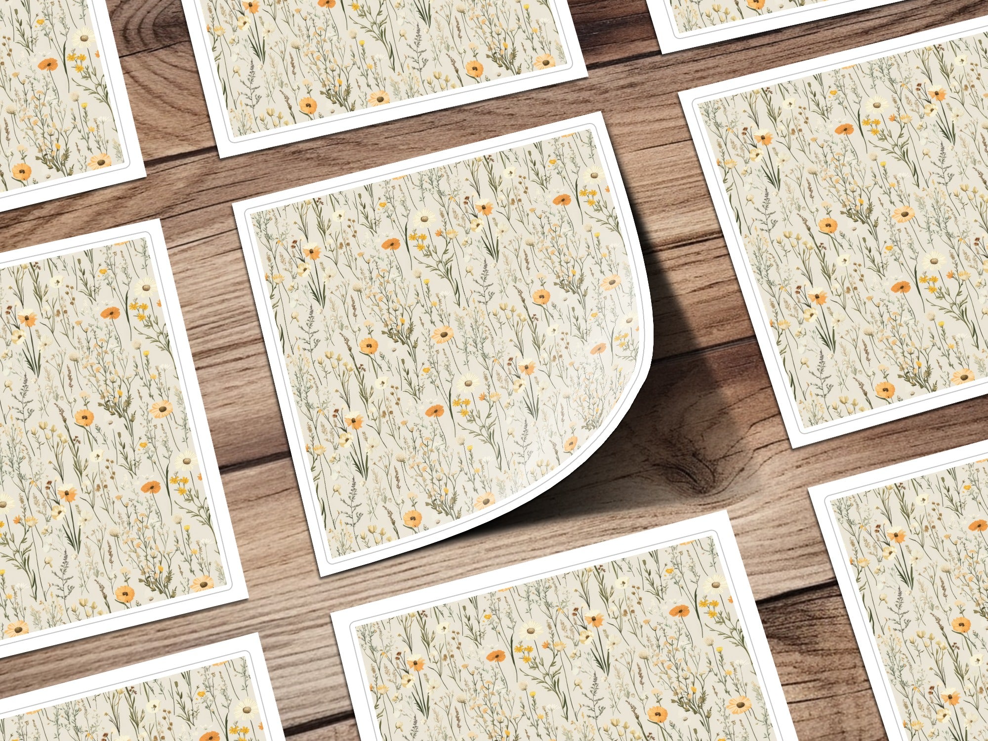 Floral Meadow Design on Flower Theme Wall Art Poster