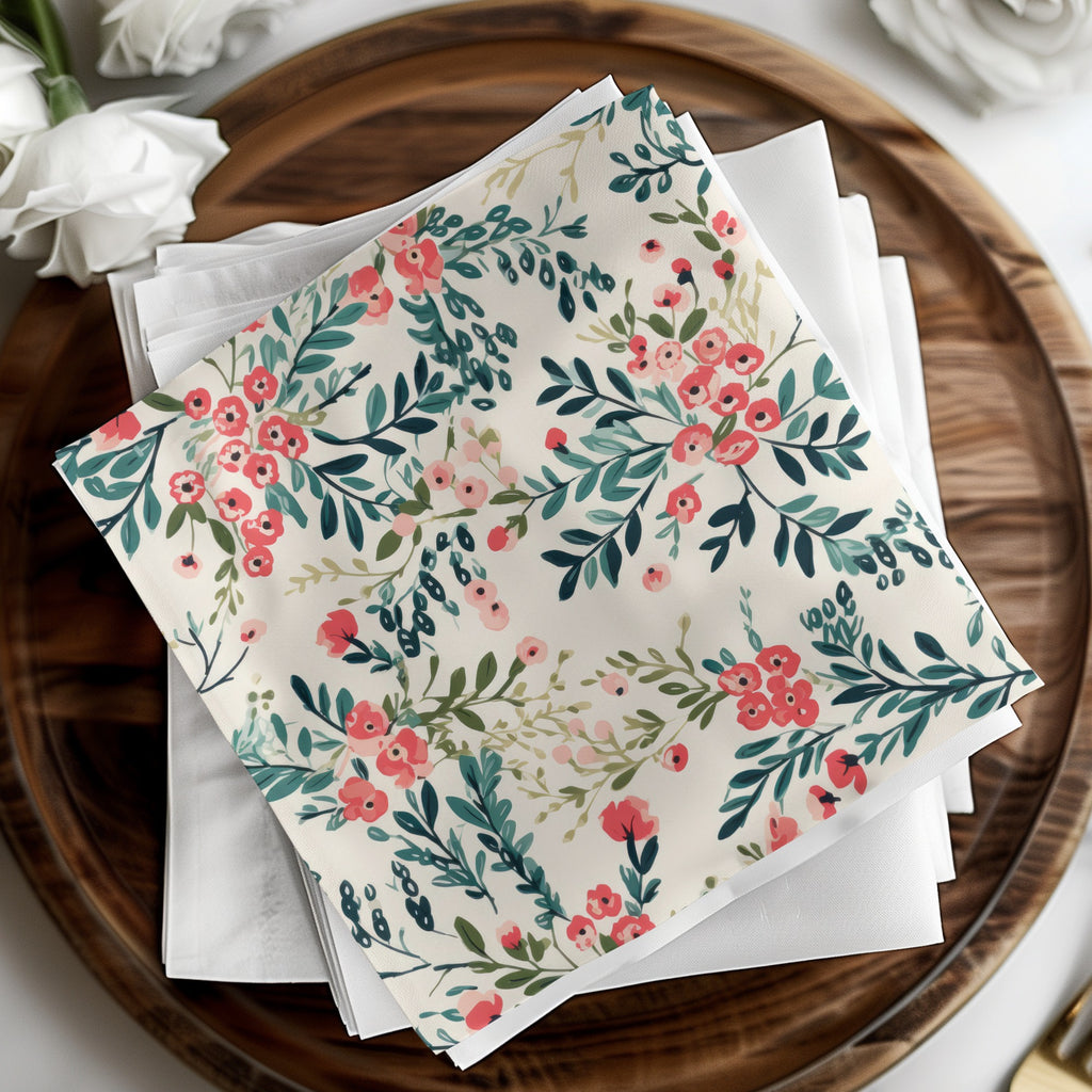 Floral Patterned Stylish and Elegant Table Napkins
