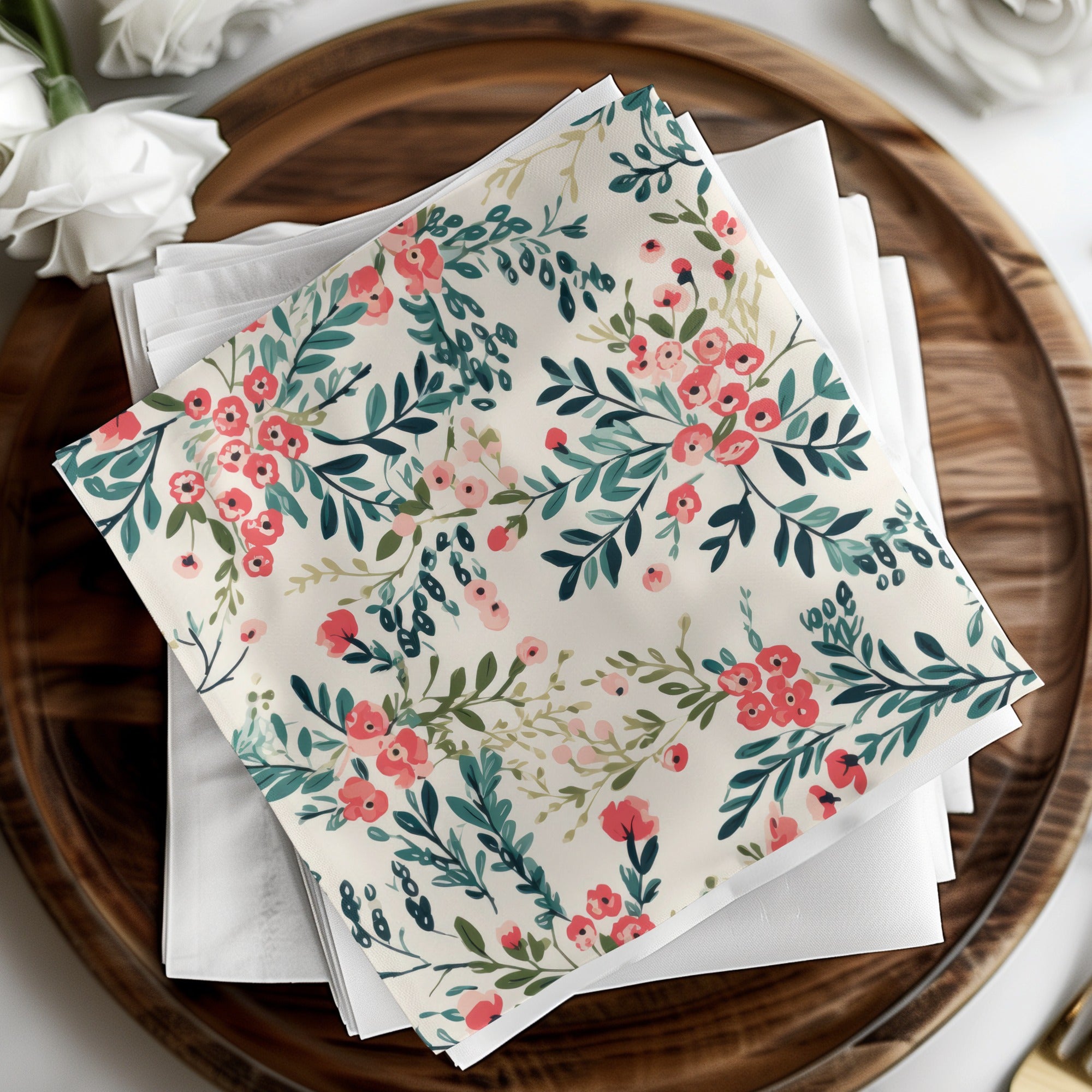 Floral Patterned Stylish and Elegant Table Napkins