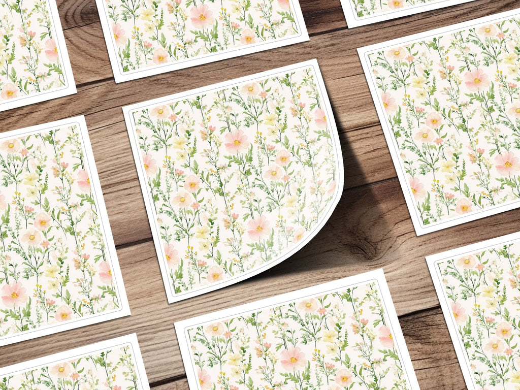 Blush Floral Seamless Pattern Watercolor Spring Floral Pattern Pretty Flowers Digital - Moore and Mountain