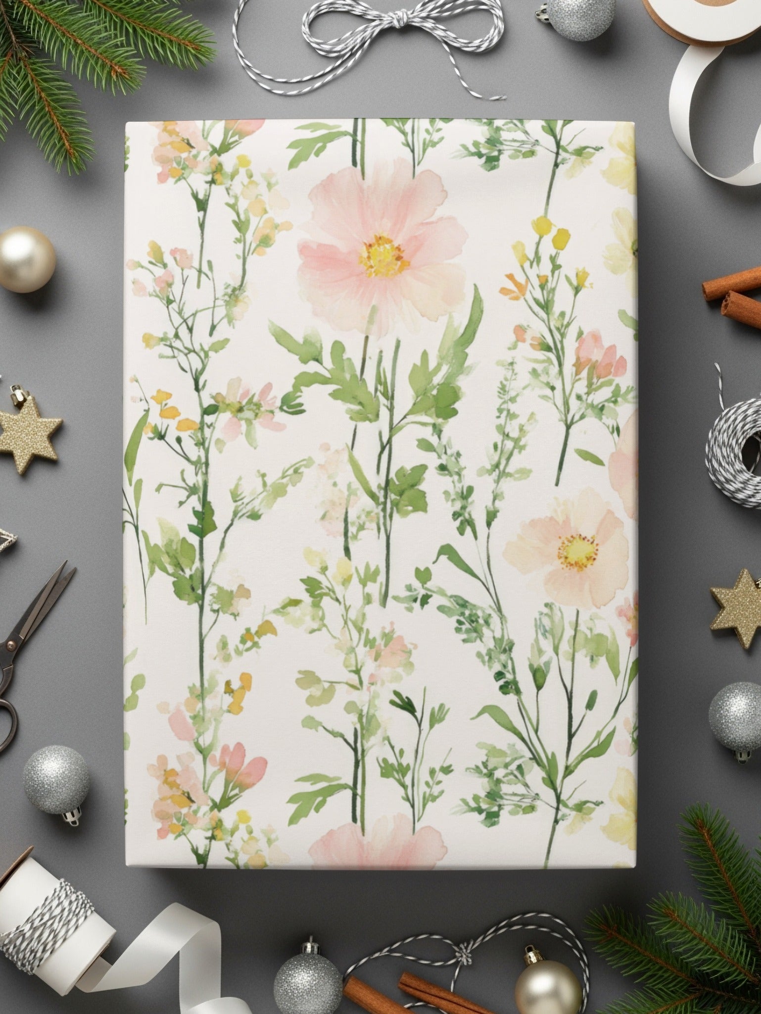 Blush Floral Seamless Pattern Watercolor Spring Floral Pattern Pretty Flowers Digital - Moore and Mountain