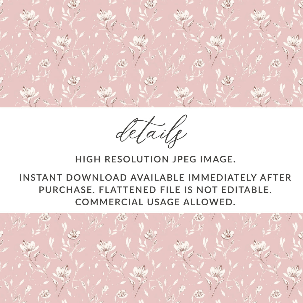 High Resolution Pink Flower Pattern Instant Download
