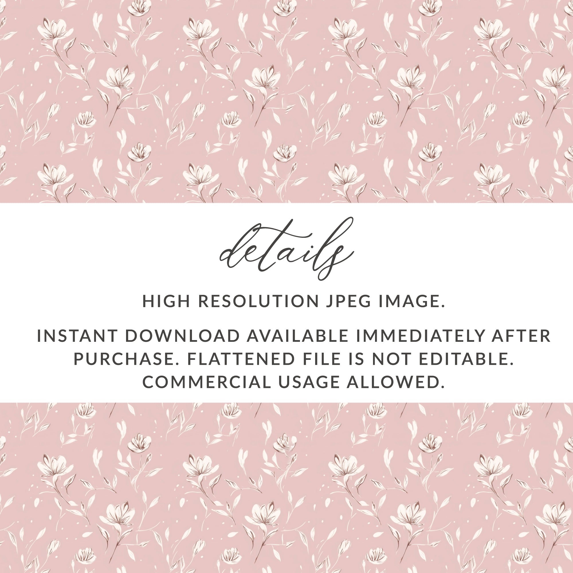 High Resolution Pink Flower Pattern Instant Download