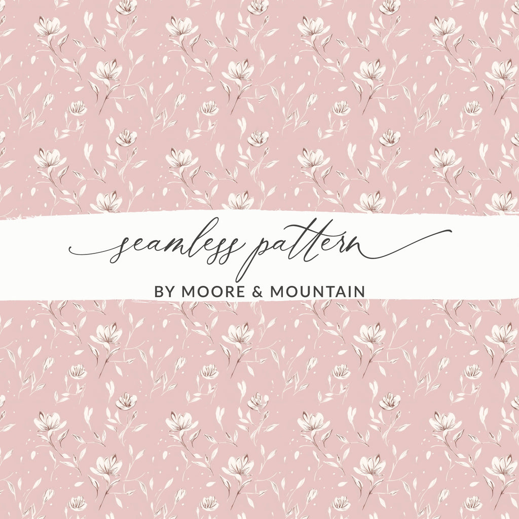Pink Floral Seamless Pattern by Moore & Mountain