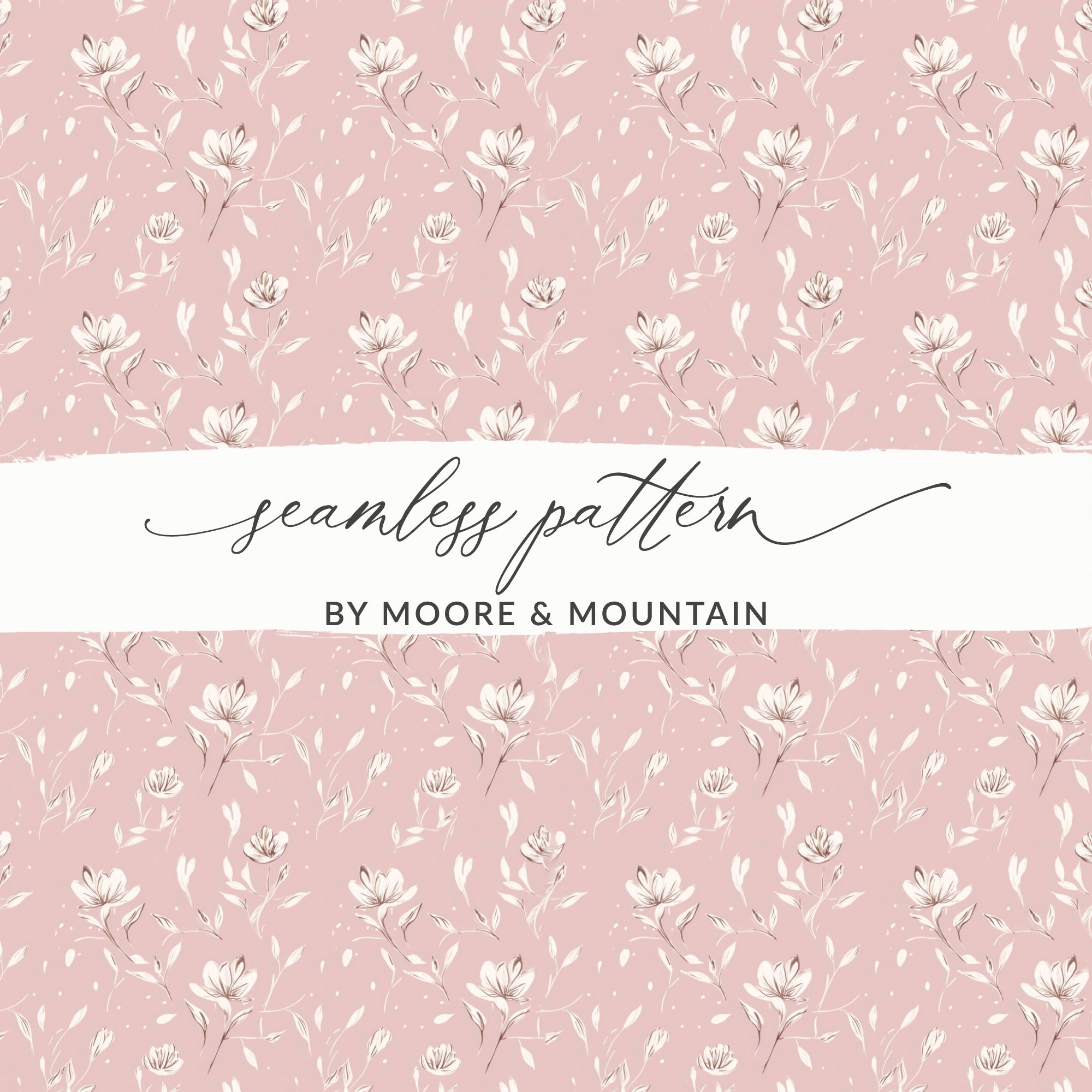 Pink Floral Seamless Pattern by Moore & Mountain