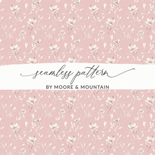Pink Floral Seamless Pattern by Moore & Mountain