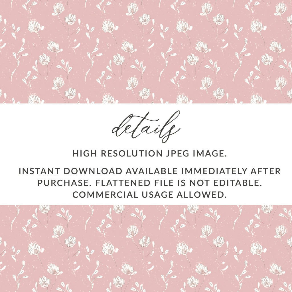 High Resolution Pink Floral Pattern Digital Download