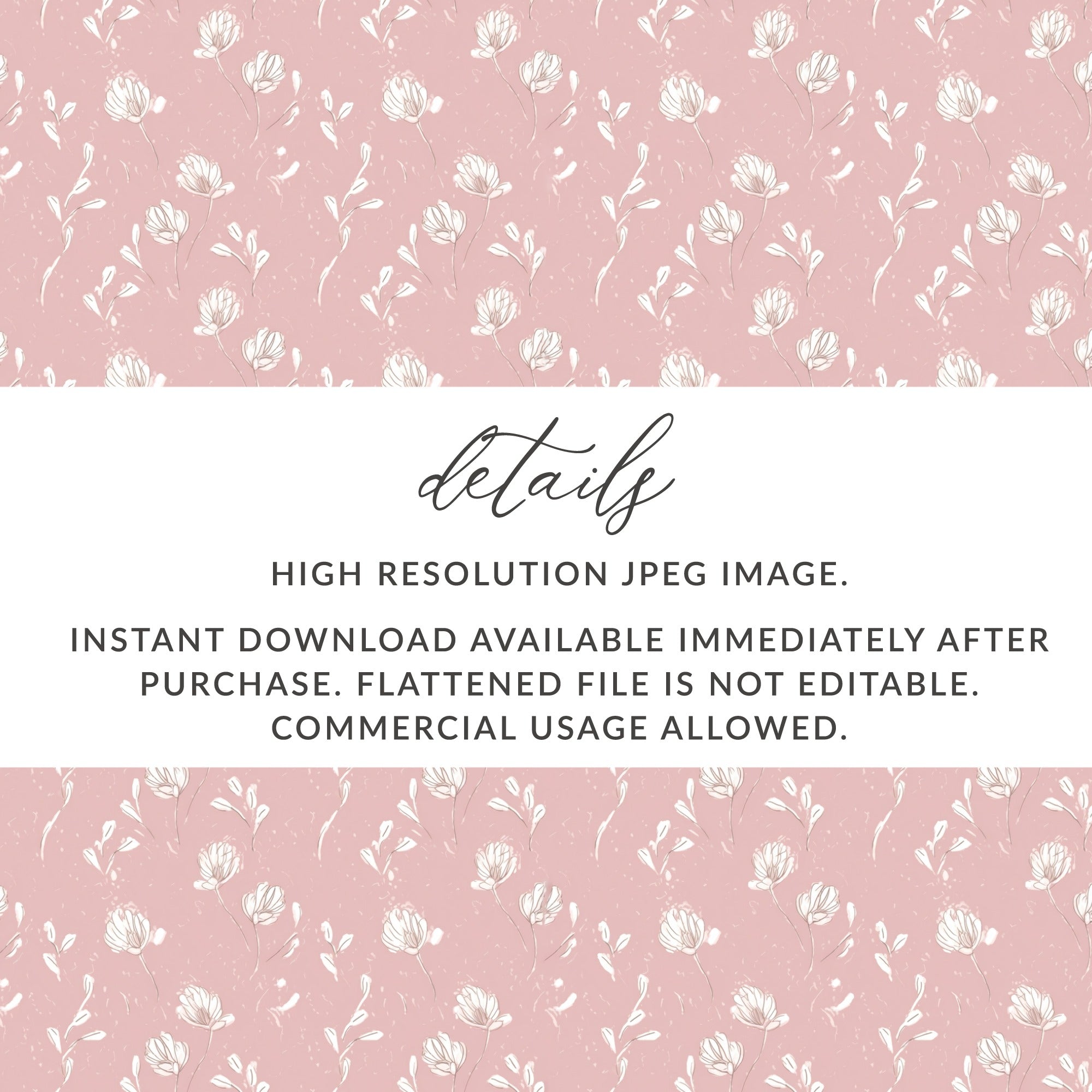 High Resolution Pink Floral Pattern Digital Download