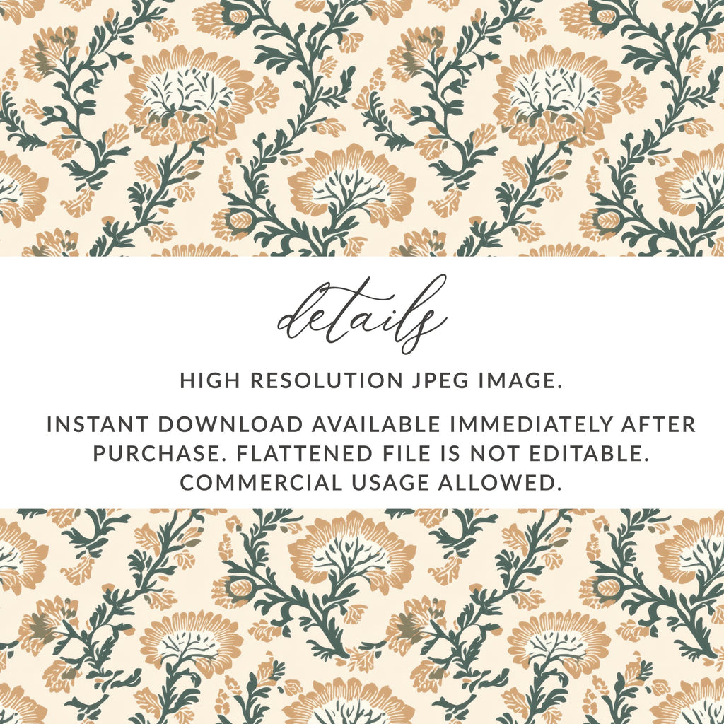 Blush Indian Floral Pattern Seamless Pattern Design - Moore and Mountain