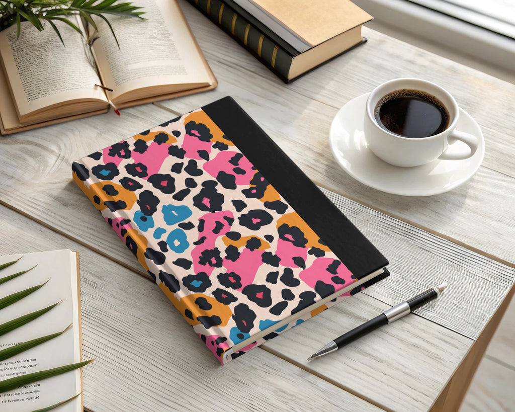 Colorful Leopard Print Hardcover Journal Notebook
