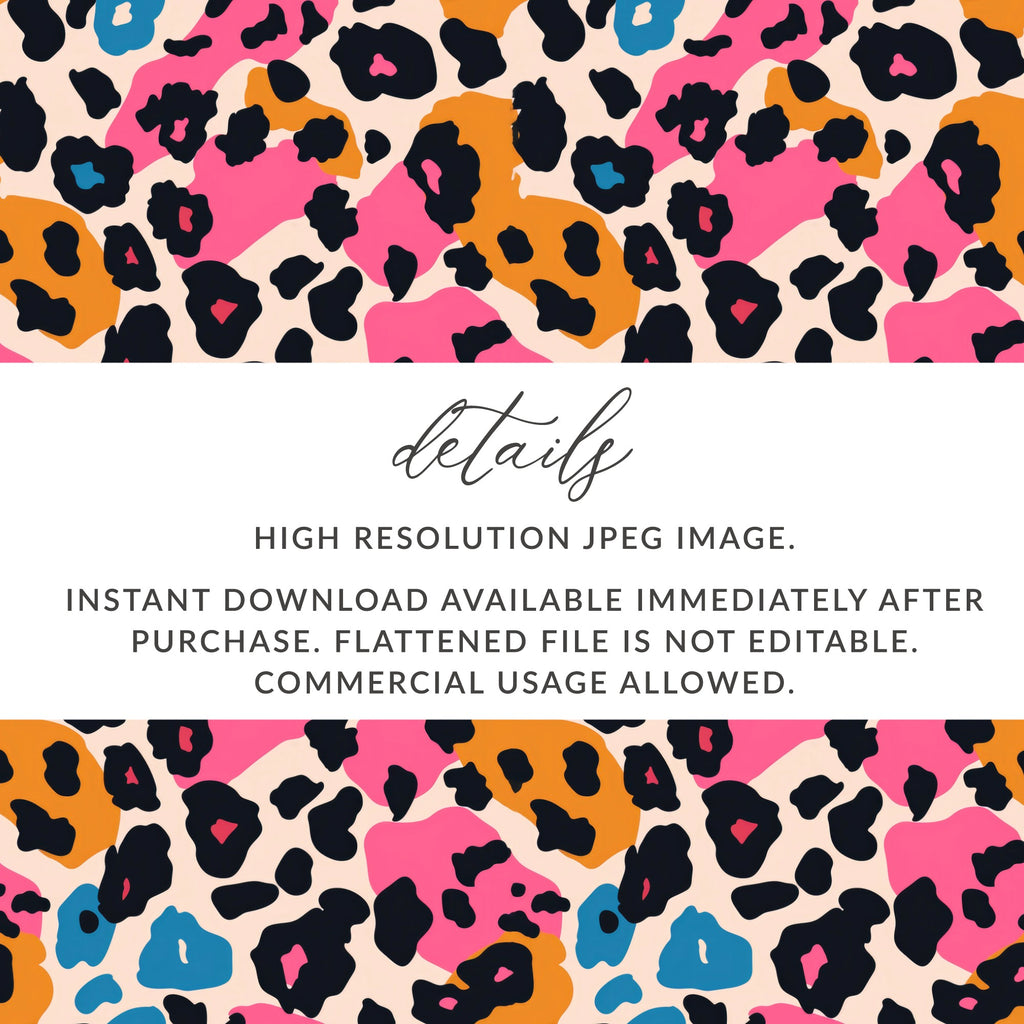 Vibrant Leopard Print High Resolution JPEG Image Product
