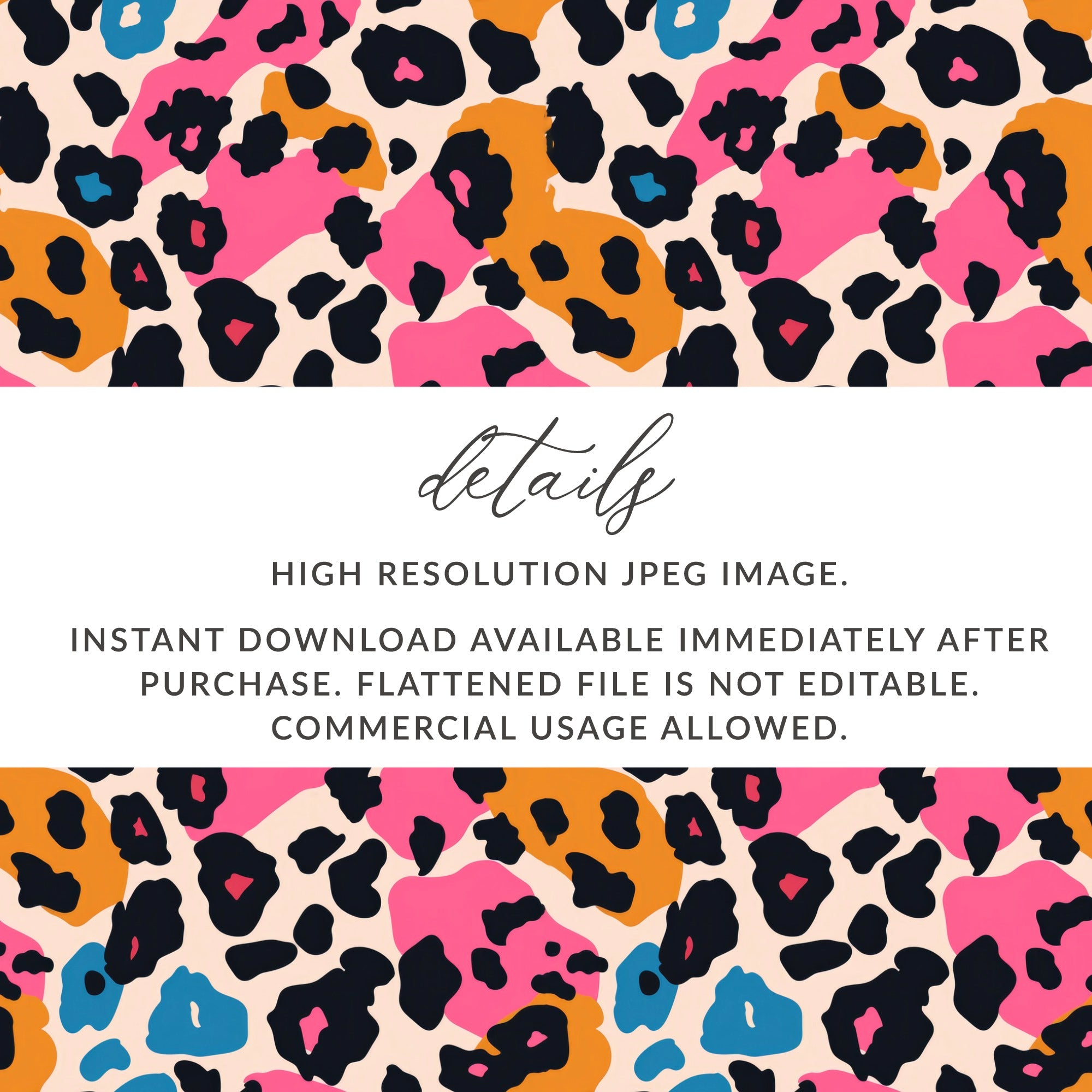 Vibrant Leopard Print High Resolution JPEG Image Product