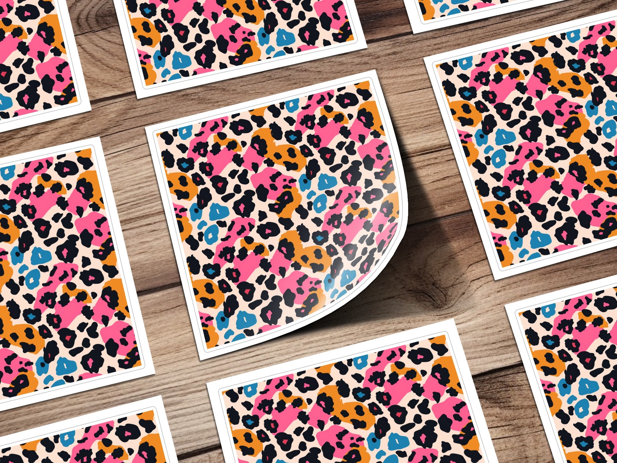 Colorful Animal Print Pattern Sticker Sheet