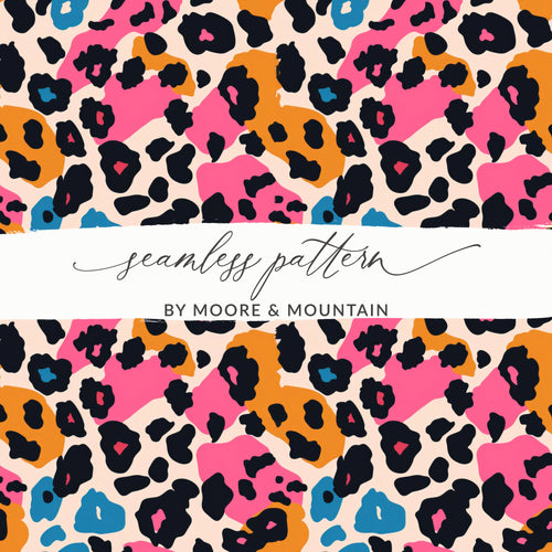 Colorful Leopard Print Seamless Pattern Design