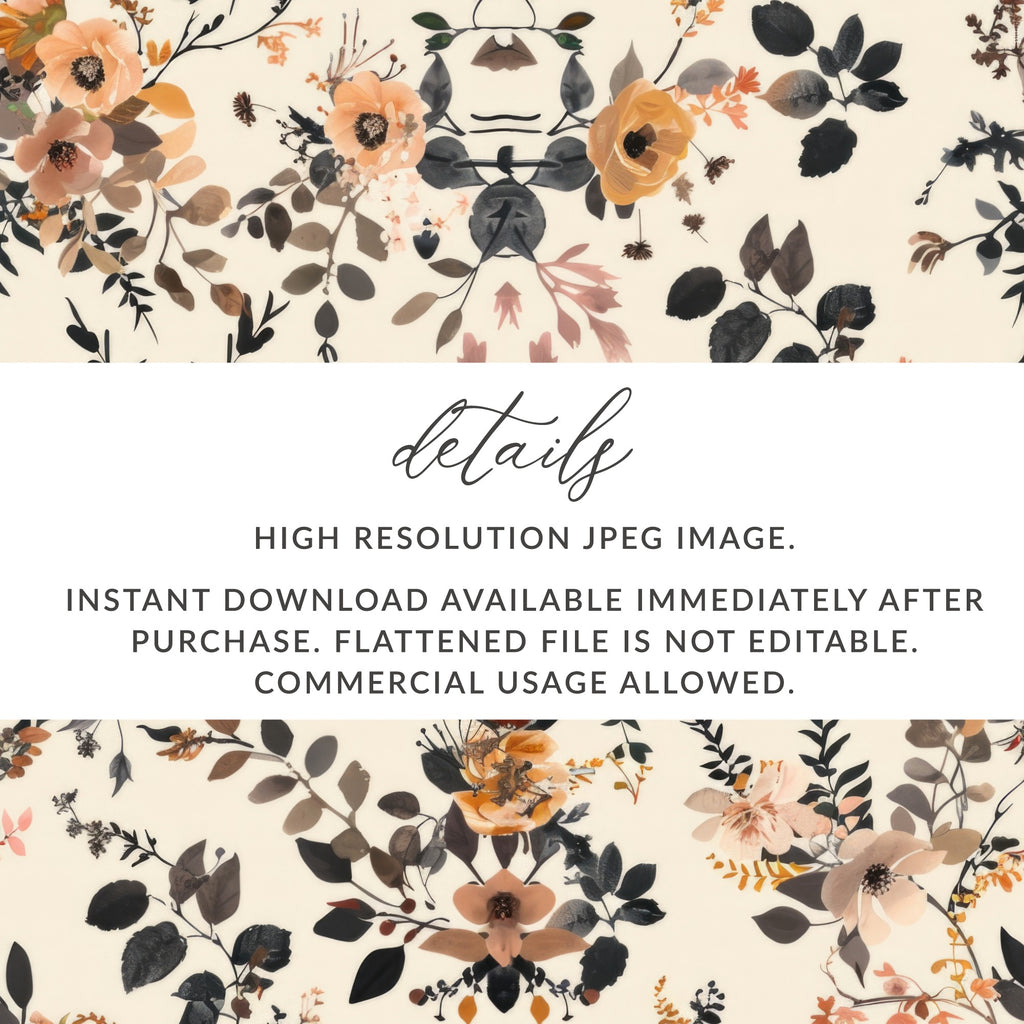 Floral High Resolution JPEG Image Instant Download