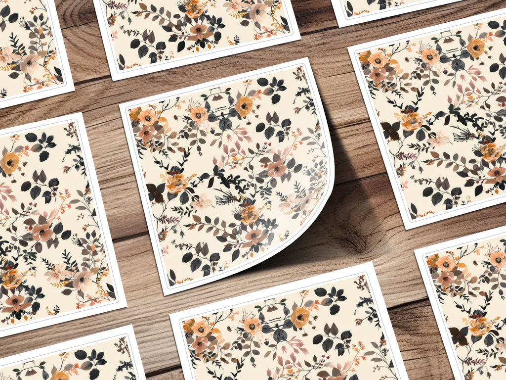 Rustic Floral Design Print with Vintage Touch Poster