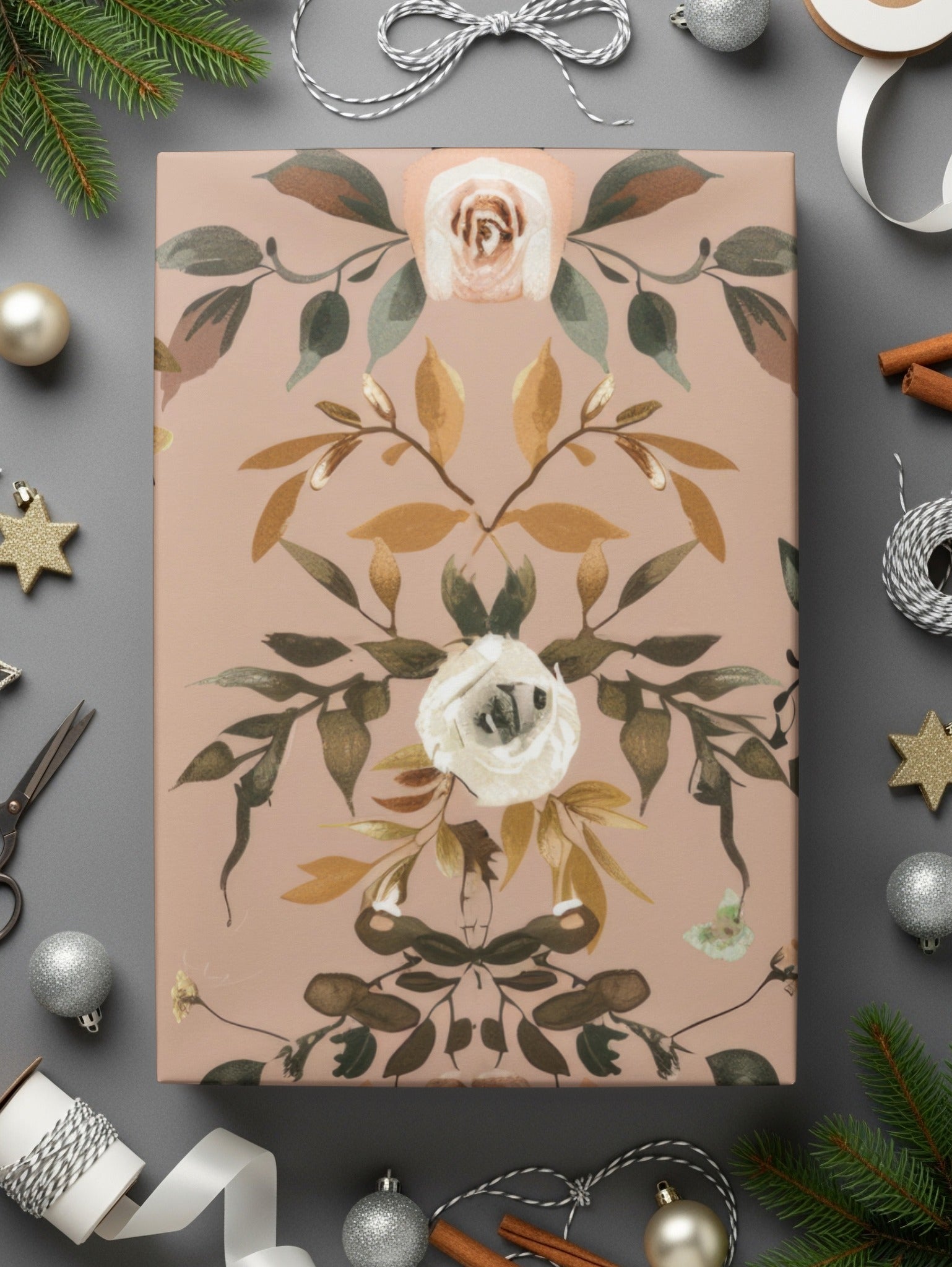 Elegant Floral Designed Gift Wrapping Paper Sheets