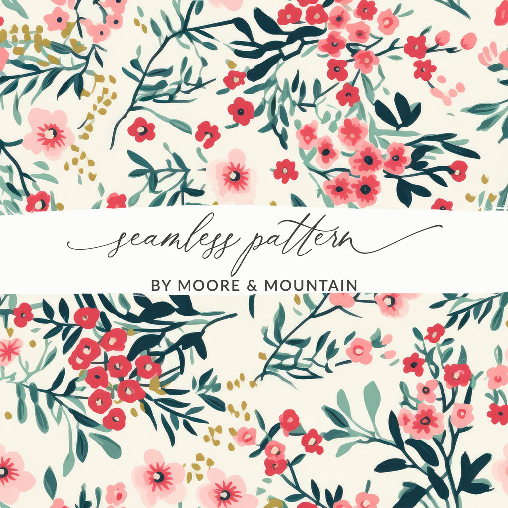 Floral Seamless Pattern by Moore & Mountain Design