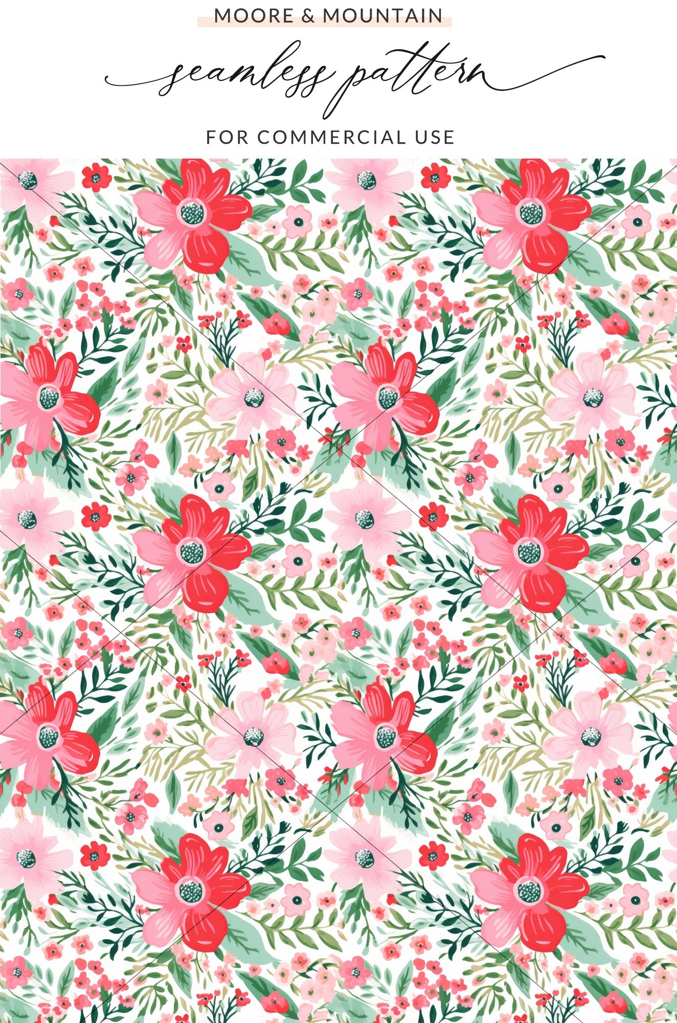 Seamless Floral Pattern for Commercial Use Design