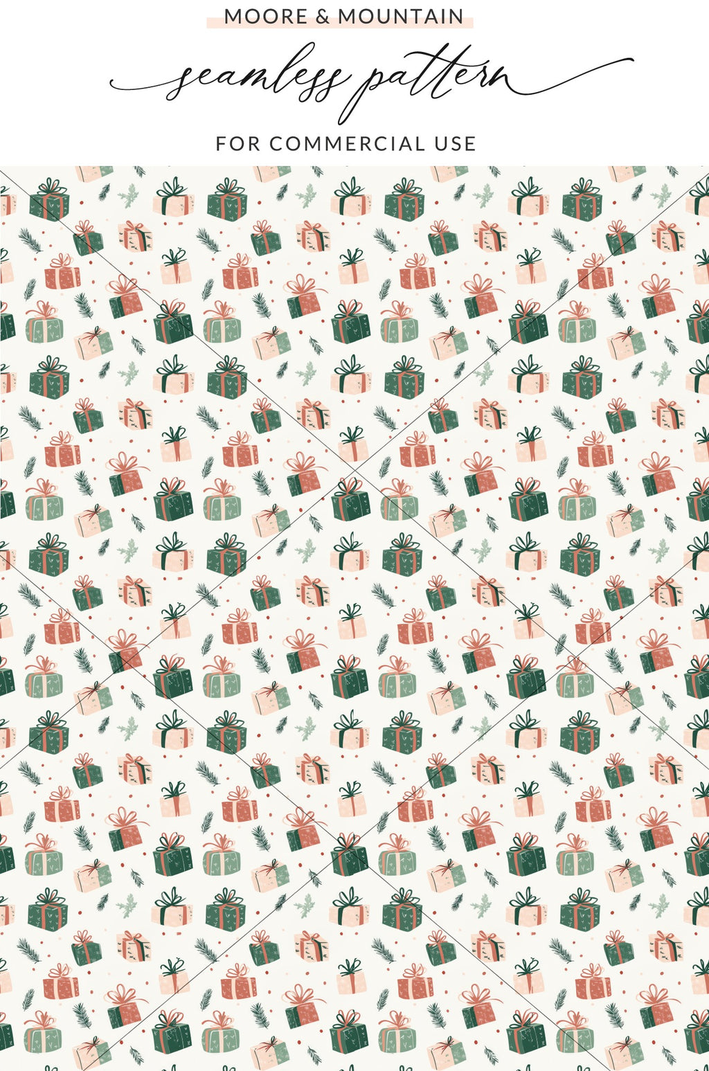 Christmas Gift Boxes Seamless Pattern for Commercial Use