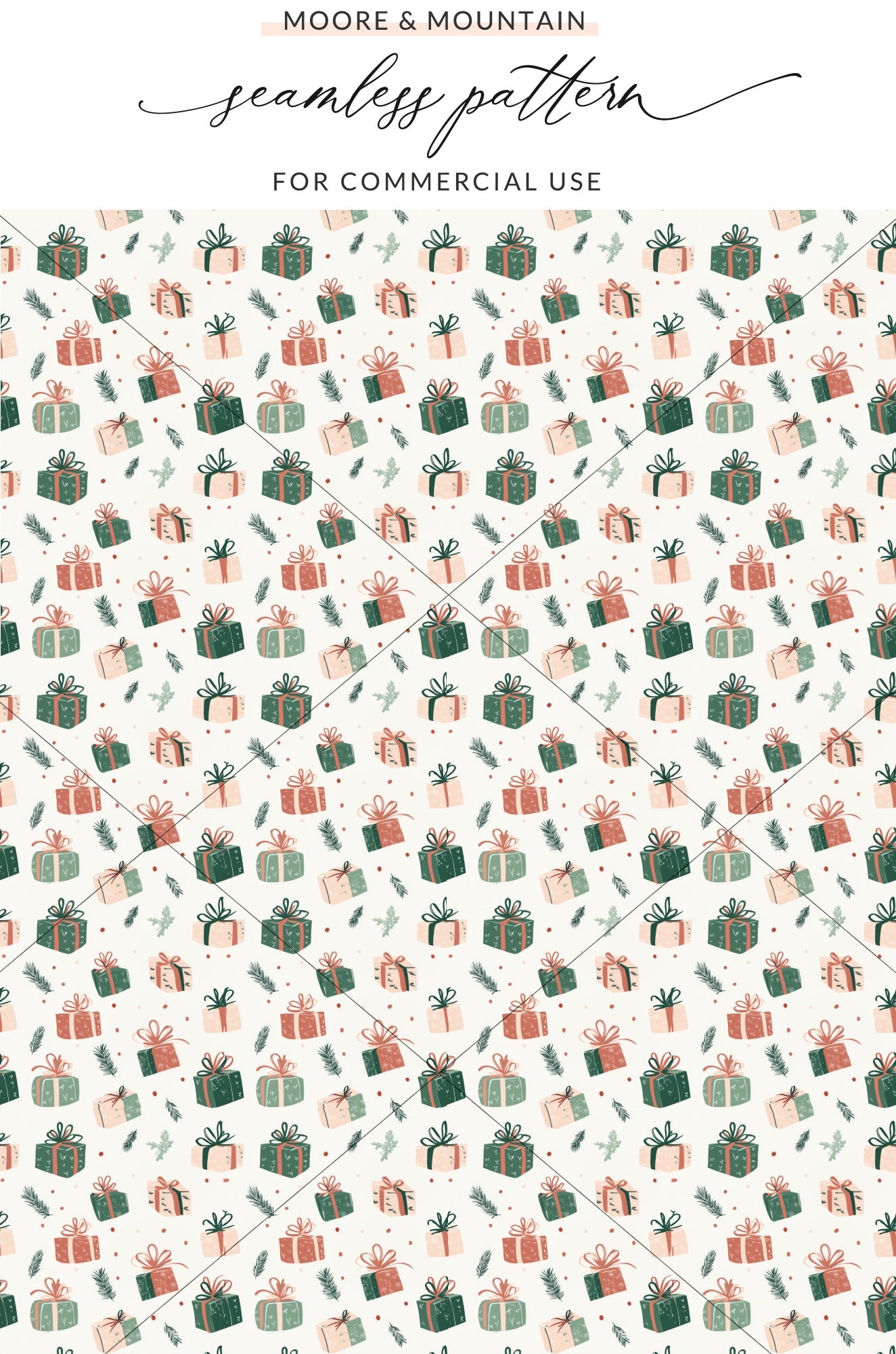 Christmas Gift Boxes Seamless Pattern for Commercial Use