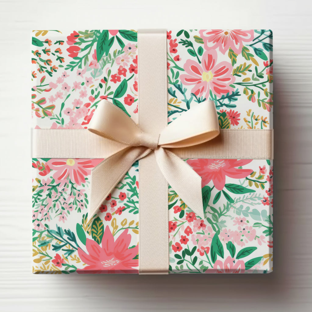 Elegant Floral Gift Box with Ribbon for Special Occasions