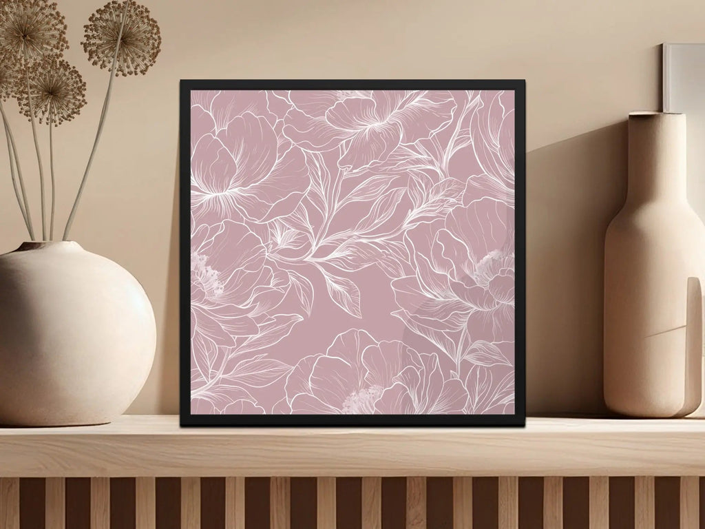 Blush Pink Floral Digital Paper, Peony Flowers, Seamless Pattern, Commercial Use, Print on Demand, 12x12 JPEG Files, Scrapbooking - Moore and Mountain