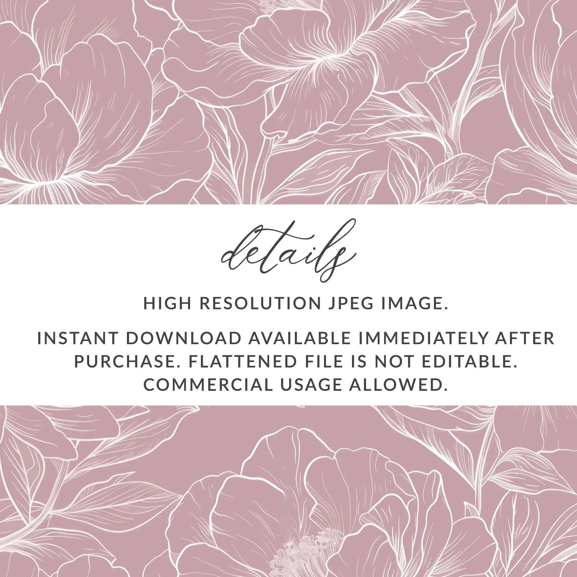 Blush Pink Floral Digital Paper, Peony Flowers, Seamless Pattern, Commercial Use, Print on Demand, 12x12 JPEG Files, Scrapbooking - Moore and Mountain