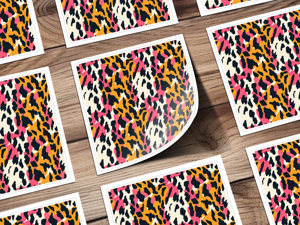 Bold Leopard Print Vinyl Sticker Sheets for Crafting Projects