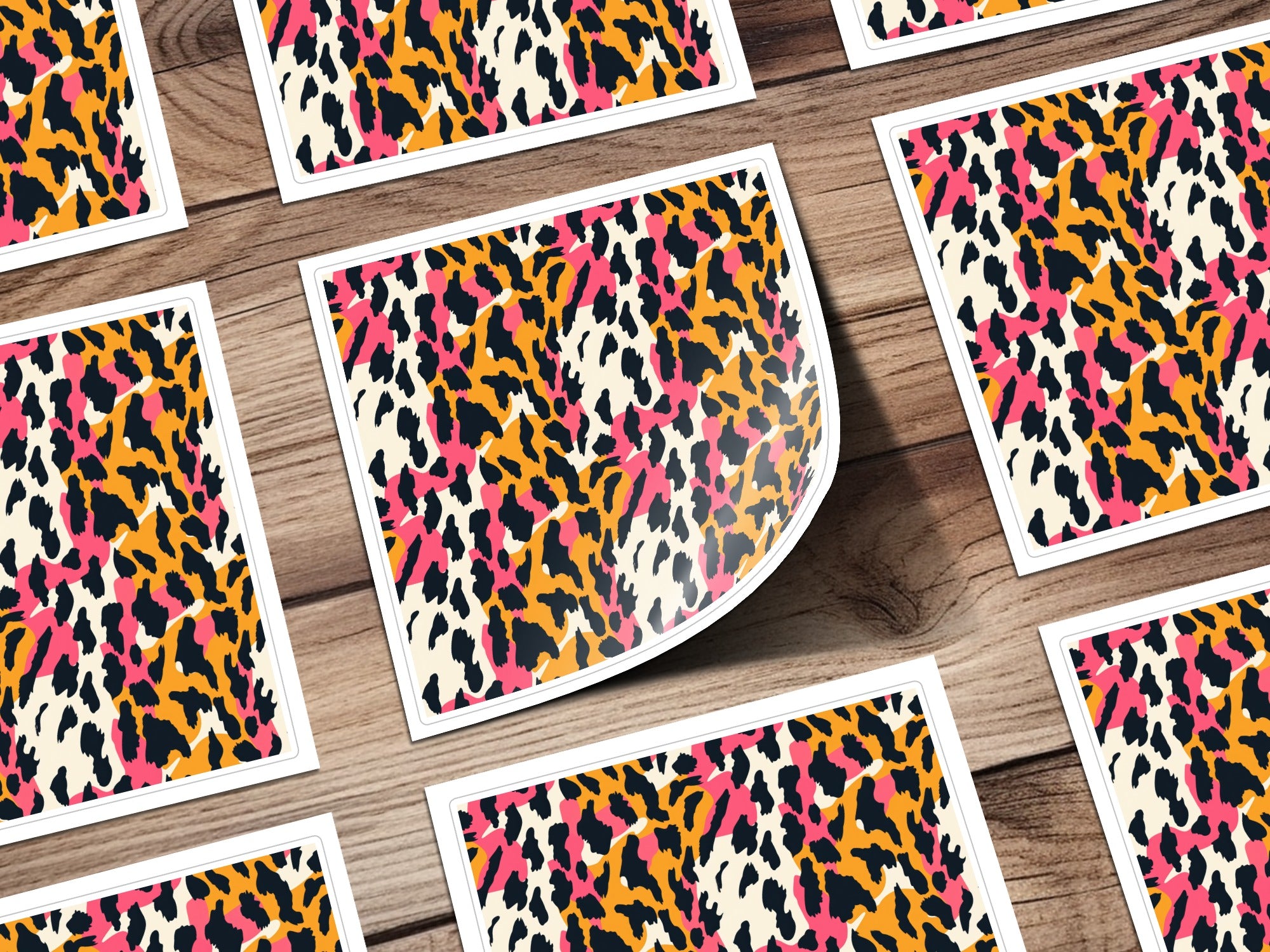 Bold Leopard Print Vinyl Sticker Sheets for Crafting Projects