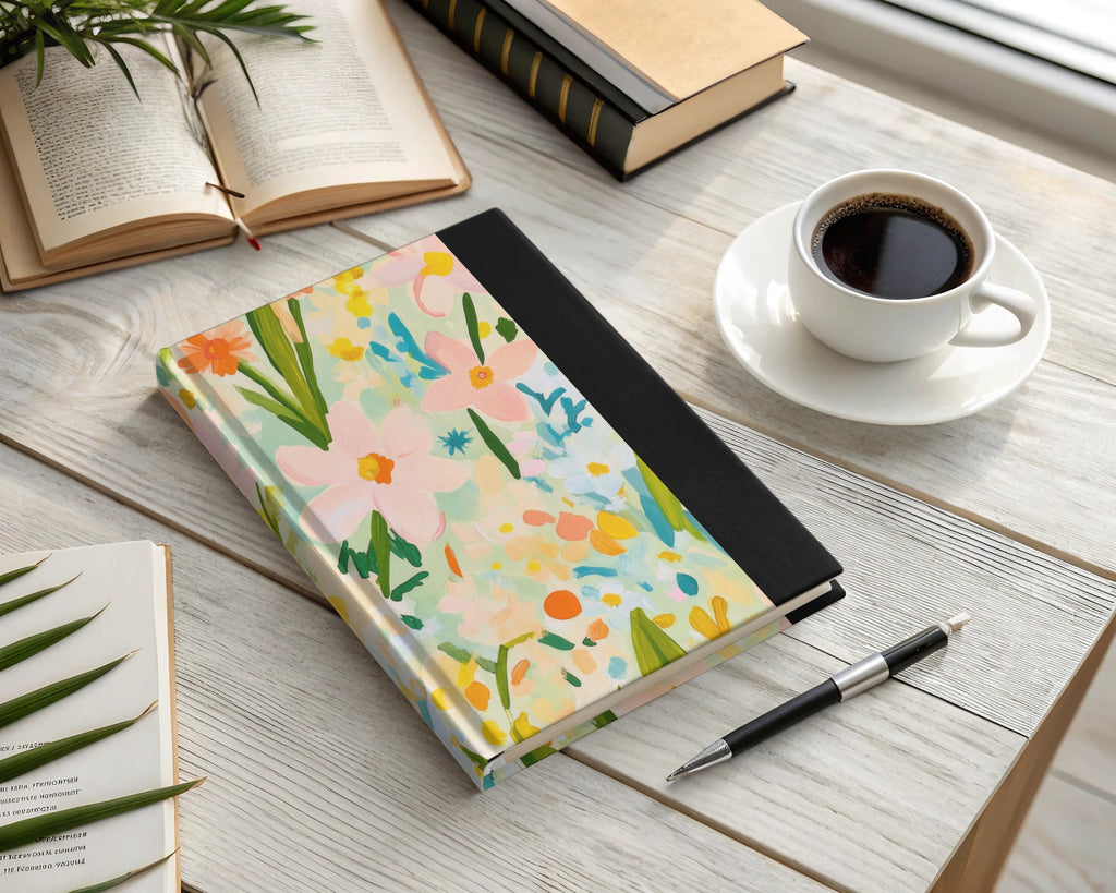 Colorful Floral Pattern Hardcover Notebook for Everyday Use