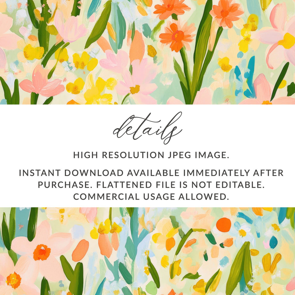 High Resolution Floral Art Print Digital Download