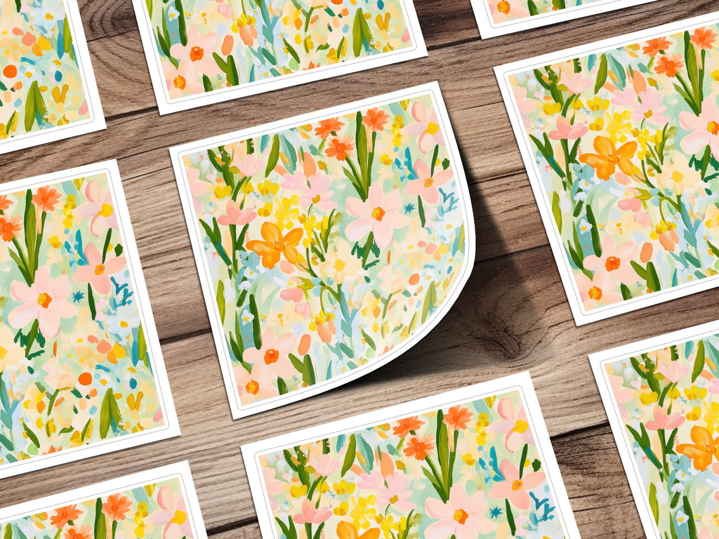 Bright and Colorful Floral Print Stationery Item