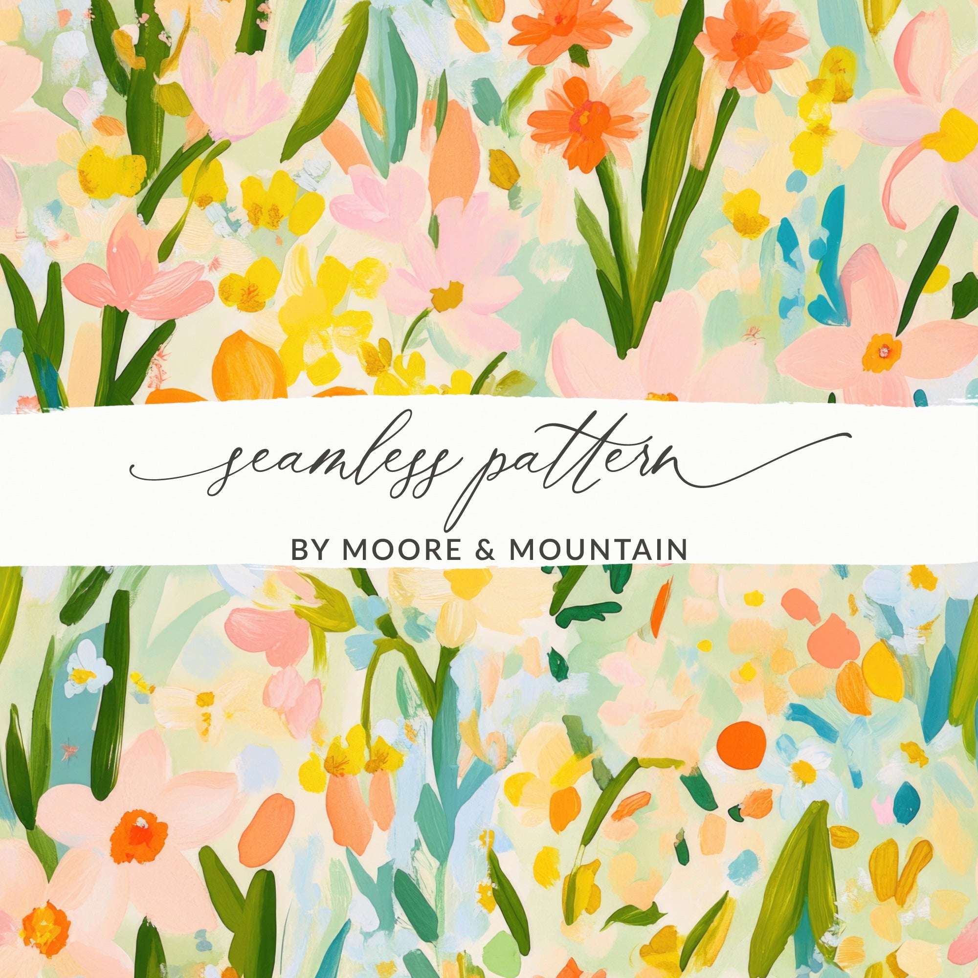 Vibrant Floral Seamless Pattern by Moore & Mountain