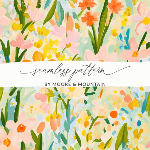 Vibrant Floral Seamless Pattern by Moore & Mountain