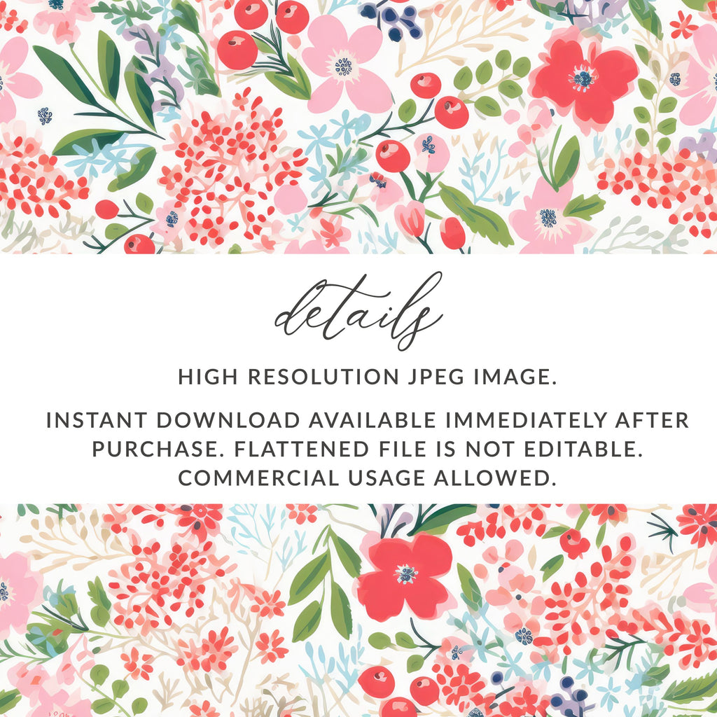 High Resolution JPEG Floral Design Instant Download