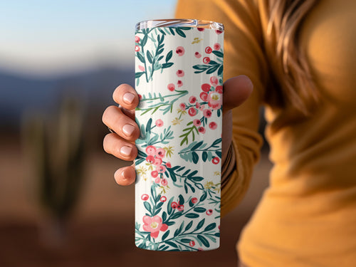 Floral Pattern Insulated Travel Mug for Everyday Use