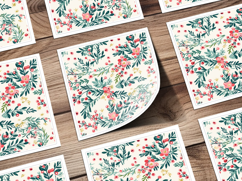 Floral Pattern Design with Berries Print Product