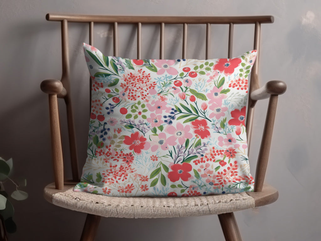 Colorful Floral Pattern Design Decorative Pillow